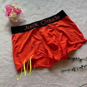 新品 メンズ　Mサイズ　jackclaude オレンジ　スポーティ　エロカッコいい sexy ボクサーブリーフ ボクサーパンツ 