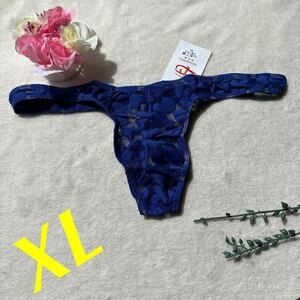 新品 メンズ　XLサイズ　YINSHIWEI ブルー　ハート柄 もっこり Tバック sexy ビキニブリーフ メンズ下着　ショーツ　パンツ