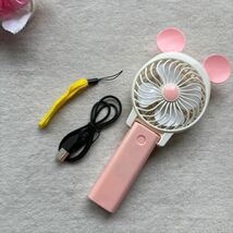 新品 可愛い　ピンク　くまさん　ハンディファン 携帯扇風機 手持ち 手持ち扇風機 ハンディ扇風機　ファン　_画像2