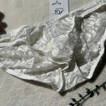 新品 メンズ　Lサイズ　ARIGREBEN 花柄　ホワイト　ハイレグ　 もっこり 　sexy ビキニブリーフ メンズ下着　ショーツ　パンツ_画像2