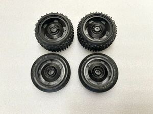  Tamiya 2. buggy off Roadster dish wheel black black square studded snow tire 2WD DT02 DT03 Tamiya TAMIYA Vintage etc. 