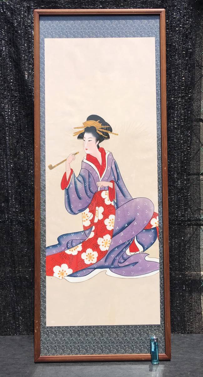 Reduzierter Preis ♪ Japanische Ukiyo-e-Gemälde, druckt, Porträts schöner Frauen, Porträts, gerahmt, Künstler unbekannt (7), Malerei, Ukiyo-e, Drucke, Portrait einer schönen Frau