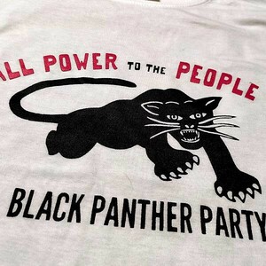 送料無料【Black Panther Party】黒豹党 / ホワイト★選べる5サイズ/S M L XL 2XL/ヘビーウェイト 5.6オンス