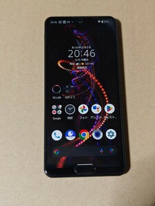 【1円スタート中古美品】ソフトバンク SIMフリー　AQUOS R5G 908SH ブラックレイ本体のみ　送料無料