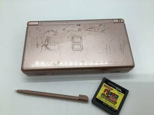 u1489 Nintendo DS Lite 任天堂 ニンテンドー USG-001 ピンク 本体 ソフト付き 通電確認済み 現状品