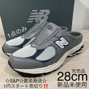 1 иен старт прямые продажи новый товар не использовался New BALANCE New balance 2002R стандартный товар Mule туфли без застежки шлепанцы популярный серый полная распродажа товар 28cm 1 пункт только 