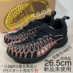 1円スタート売切り 新品未使用 KEEN Uneek SNK ユニーク メンズ 靴 スニーカー サンダル スポーツサンダル アウトドア 26.5cm 定価15,400円