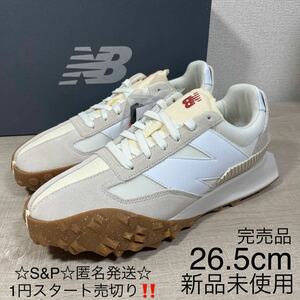 1円スタート売切り 新品未使用 ニューバランス スニーカー 26.5cm NEW BALANCE XC-72 ホワイト 白 スエード ナイロン 靴 完売品 996 574