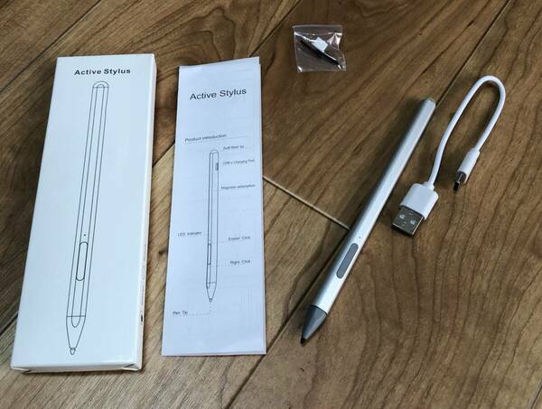 active stylus タッチペン 新品未開封 磁気吸収 スタイラスペン　シルバー T114