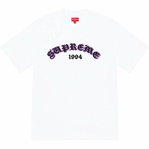 ☆ 22SS Supreme シュプリーム Old English Glow S/S Top Tee オールドイングリッシュ グロー 半袖 トップス Tシャツ (ホワイト白XL)RDC