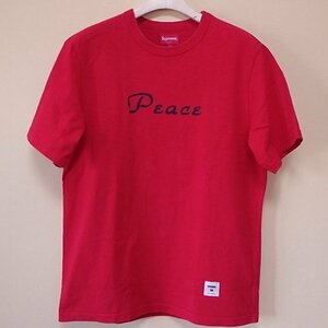 ☆ 18FW Supreme シュプリーム Peace S/S Top Tee ピース 半袖 トップス Tシャツ (レッド赤M)RSM