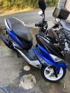 ヤマハ 150cc スクーター フォース155 マジェスティs Xフォース PCX NMAX 等検討中の方向け ETC グリップヒーター 完備 ブルー ホワイト