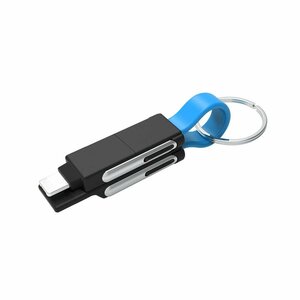 オークション限定特価】6in1 マルチケーブル USBケーブル USB Type-C ライトニングケーブル iPhone Android 充電ケーブル-ブルー