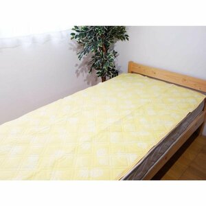  single size Tey Gin contact cold sensation anti-bacterial deodorization . mites cotton plant entering bed pad pineapple pattern yellow cold sensation bed pad 