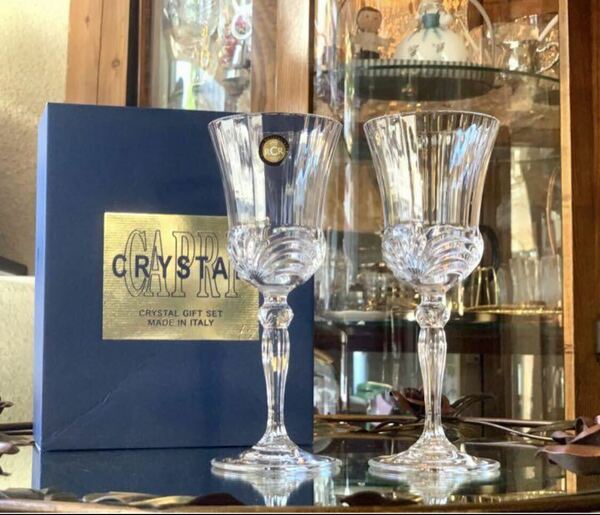 【未使用】 RCR イタリア製 クリスタルガラス ワイングラス ペア 洋食器 ペア 