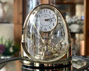 【未使用】 CITIZEN 置き時計 スイートランド メリーゴーランド ゴールド 置時計 シチズン 時計 