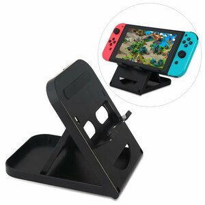 「予約販売」Nintendo Switch用スタンド 折り畳み式 3段階角度調節可 強化樹脂製 充電ケーブル非干渉型 DBTNS1788