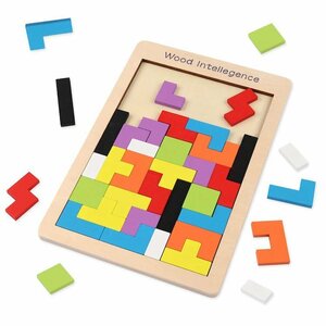  block puzzle wooden jigsaw puzzle game colorful 40 piece map shape making . type .. challenge rosi Umbro kTTRIS40