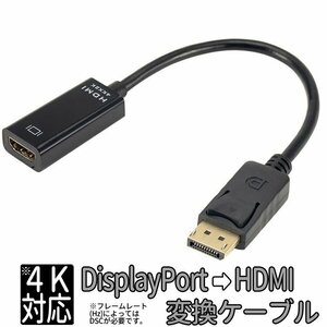 DisplayPort1.4 to HDMI変換アダプタ 4K解像度対応 3840x2160 HDMIコレクタ 高解像度 大型モニター プロジェクターに DP24K