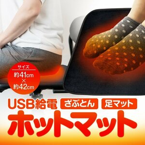  hot mat electric zabuton hot carpet USB supply of electricity type approximately 42cm×40cm office / Drive / car / home / living chilling .* pair cold-protection USBHST4241