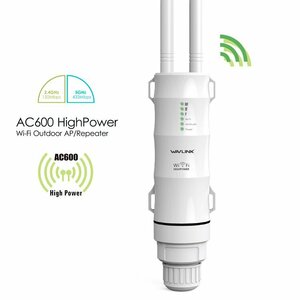 WAVLINK Wi-Fi 無線LAN 中継器 防水 高速 600Mbps ハイパワー 2.4GHz 5GHz アクセスポイント AP機 Wi-Fiリピーター WN570HA