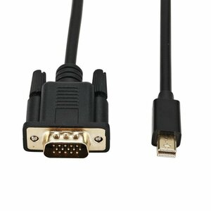 Mini DisplayPort→VGA変換ケーブル 約1.8m Thunderbolt2対応 1080P フルHD対応 高画質 ミニディスプレイポート MINIDP2VGA18