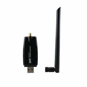 無線LANアダプタ Bluetoothアダプタ 1200Mbps USB 3.0 高速モデル 802.11ac技術 wifiアンテナ 360°回転　ZAPW97
