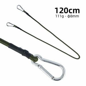 kalabina hook attaching stretch code approximately 120cm.. rope luggage fixation rubber string aluminium hook camp outdoor CLS120C8MMS2