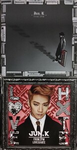 美品【匿名配送・送料込み】JUN.K FROM 2PM 『LOVE & HATE』1st 通常盤CD 2014/05、『No SHADOW』3rd 通常盤CD 2016/12、2枚セット SONY