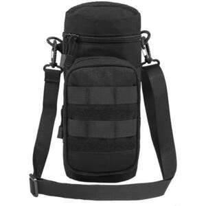 ★06ブラック★ MOLLE ウォーターボトルバッグ ペットボトル ホルダー ケトルバッグ ボトルカバー ミリタリー タクティカル