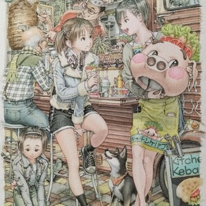 手描き イラスト 水彩画 『Kitchen Kebaboo』の画像3