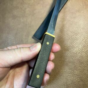 アウトドア キャンプ 野外登山 日本刀型 プラスチック鞘ナイフ 釣り m390鋼刃 和式小刀 和風ナイフ カバー固いの画像3