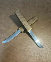 アウトドア キャンプ 日本刀型 鋼刃 釣り 野外登山 和式小刀 プラスチック鞘ナイフ _画像1