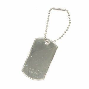 1 jpy start GUCCI Gucci plate Logo key holder SV925 sterling silver accessory charm small articles men's lady's 