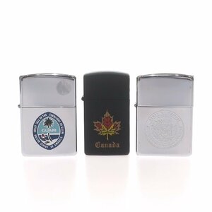 1円スタート Zippo ジッポー オイルライター まとめ3点セット シルバー ブラック スクエア ロゴ 喫煙具 煙草グッズ 火花○ 着火未確認