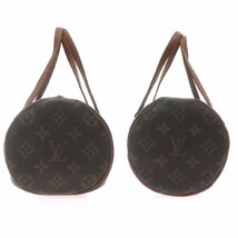 1円スタート LOUIS VUITTON ルイヴィトン 旧パピヨン26 M51366 モノグラム ハンドバッグ ミニボストンバッグ 筒型 ブラウン レディース_画像3