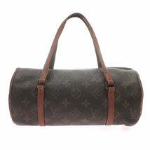 1円スタート LOUIS VUITTON ルイヴィトン 旧パピヨン26 M51366 モノグラム ハンドバッグ ミニボストンバッグ 筒型 ブラウン レディース_画像1