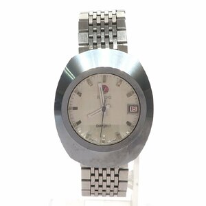 1円スタート 稼働品 RADO ラドー DIASTAR ダイアスター デイト 自動巻き カットガラス ラウンド 3針 SS シルバー文字盤 メンズ 腕時計