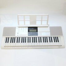 １円スタート CASIO カシオ LK-516 電子ピアノ キーボード 鍵盤楽器 ヘッドホン マイク 取扱説明書 保証書 白 ホワイト 通電確認済み_画像1