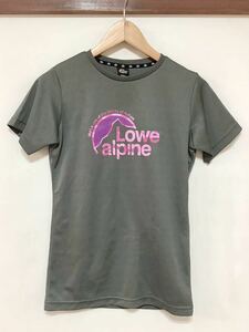 ほ1357 Lowe alpine ロウ・アルパイン メッシュ半袖Tシャツ レディース M ドライ 速乾 ロゴプリント