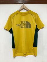 ほ1341 THE NORTH FACE ノースフェイス NT11797 メッシュ半袖Tシャツ L イエロー/グリーン ドライ 速乾 _画像1