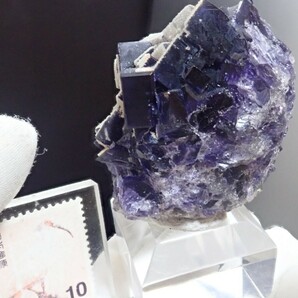 【美しい長方形結晶】フローライト&クォーツ スペイン産 蛍石&水晶 原石 標本の画像9