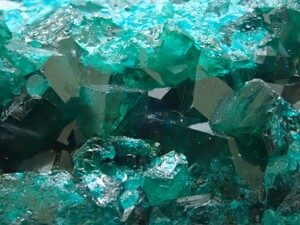 【深緑結晶】ダイオプテーズ　翠銅鉱　原石　標本
