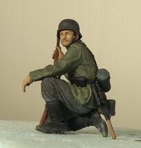 タミヤ 1/35MM ドイツ国防軍兵士1体【32】組立て塗装済み完成品 TAMIYA 1:35 WW2 German Wehrmacht Soldier, build and Painted finished._画像2