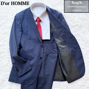 D'or Homme ドールオム 2Bセットアップスーツ ビジネススーツ 背抜き マルゾット ネイビー 紺 A4