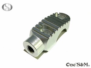 E5-5SV アルミ削り出し 銀 フィンミラークランプ マスタークランプ ブレーキクランプ 正ネジ10mm 22.2mmのハンドルバー専用