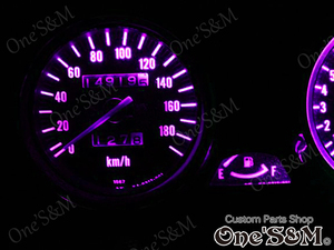 LED‐K7PU スピードメーター タコメーター メーターパネル LEDメーター球Set 紫 ゼファー750 ZEPHYR ZR750C 全年式対応