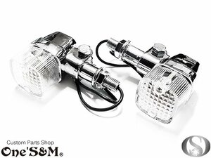 C3-11CRB-LED アウトレット クリスタルレンズ LED角型ウインカー GS400 GS400E GSX250E GSX400E ザリ ゴキ GSX400F GT380 汎用