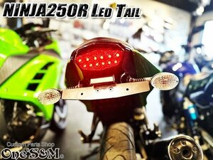 T4-4 スモークレンズ スモークテール LEDテール ランプ ウインカー付き テール一式 ニンジャ250R NINJA250R JBK-EX250K 専用