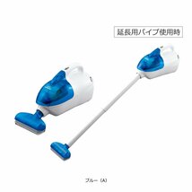 T1947 未使用品 HITACHI 日立 電気掃除機 ハンディータイプ こまめちゃん PV-H23 A ブルー 紙パック式 延長パイプ付き ごみ捨てサイン付き_画像1